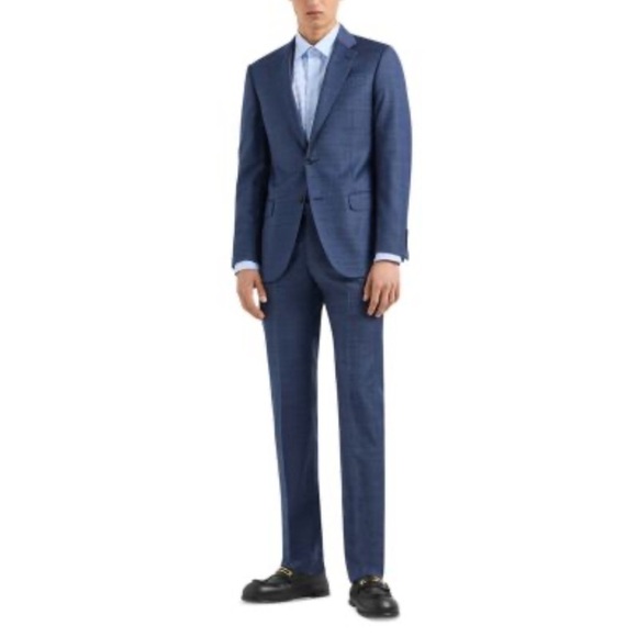 Emporio Armani G Line Deco Blue Suit 100% Virgin Wool - Picture 2 of 16